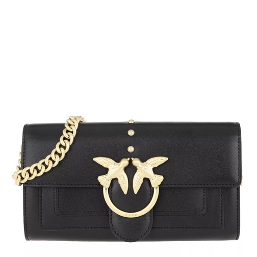 Pinko Houston Wallet With Shoulder Strap Nero Limousine Wallet On A Chain