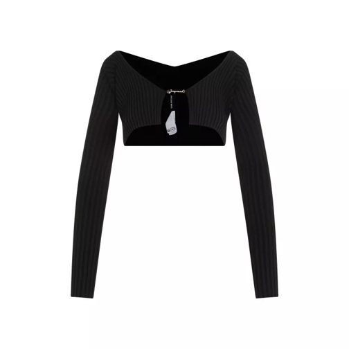 Jacquemus Topjes met lange mouwen Black La Maille Pralù Black