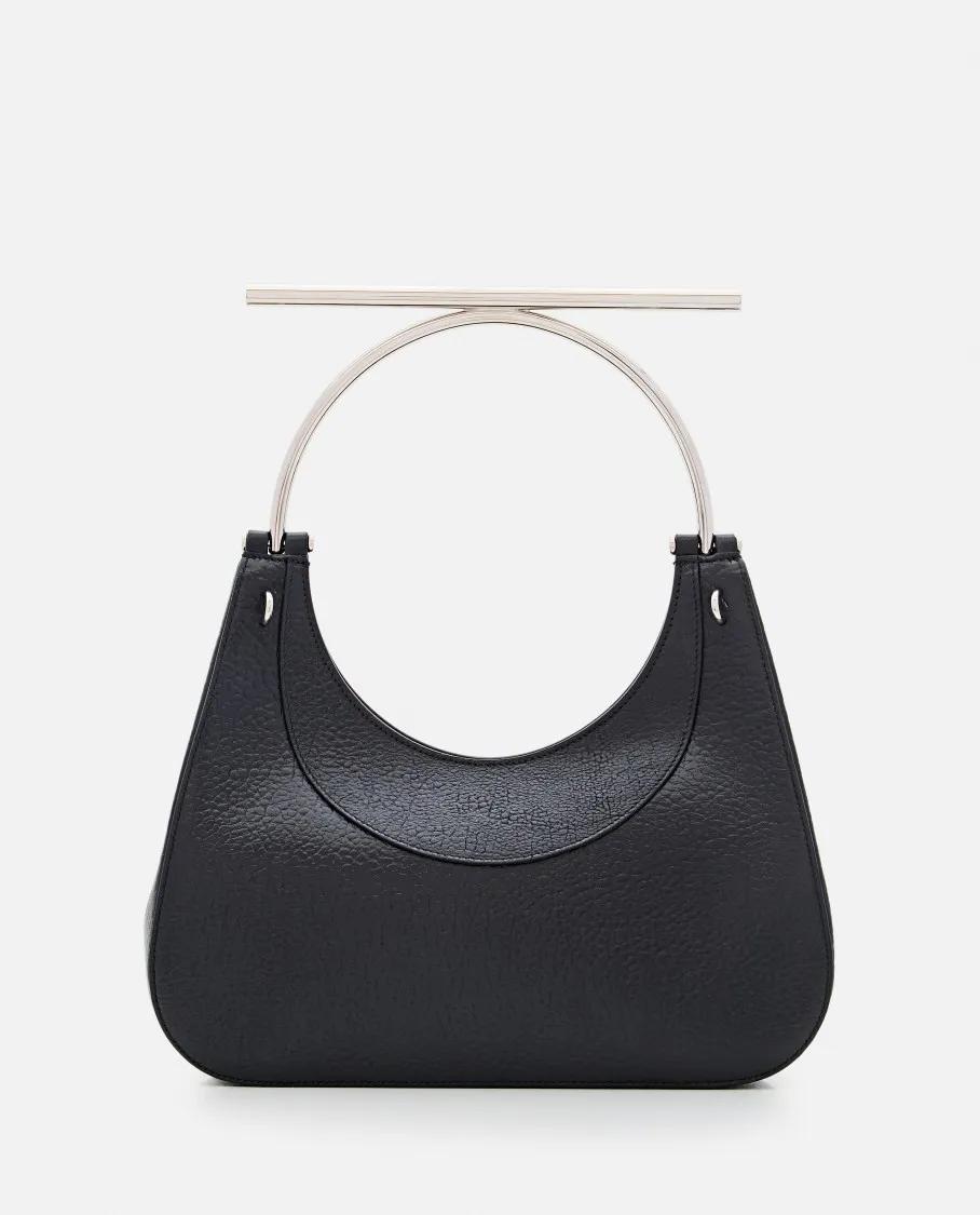 alexander mcqueen Hobo bags Cross-Bar Leather Shoulder Bag in zwart