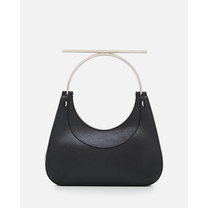 ハンドバッグ ALEXANDER MCQUEEN BLACK LEATHER CROSS-BAR HANDBAG Alexander McQueen Cross-Bar Leather Shoulder Bag Black