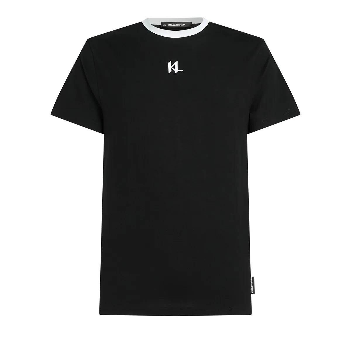 Thumbnail - Karl Lagerfeld - KARL MONOGRAM SCHMAL GESCHNITTENES T-SHIRT - Größe S - schwarz