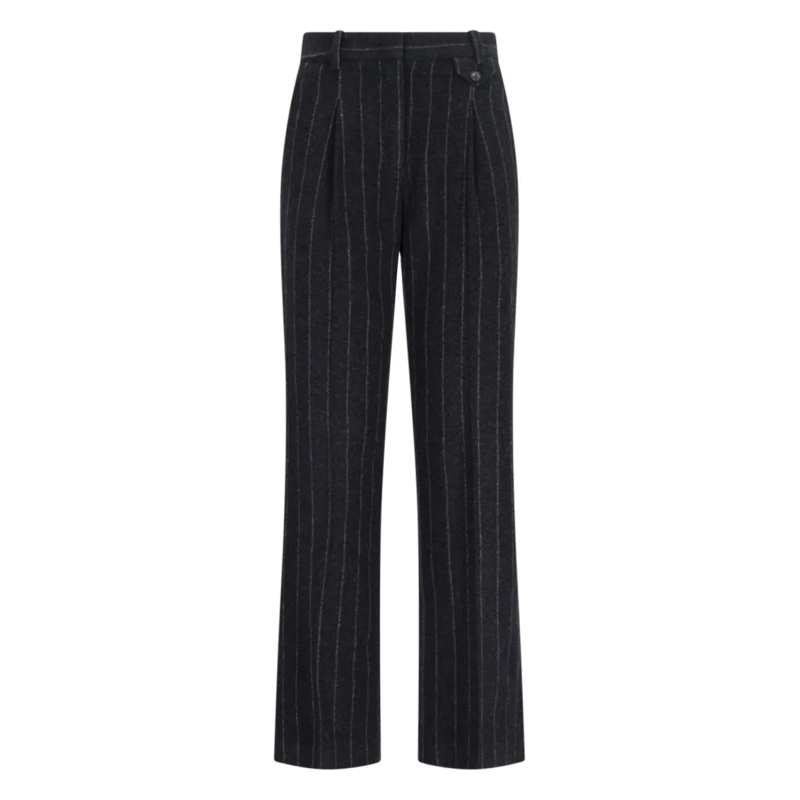 THE GARMENT  Tailored Trousers In Black Wool Blend Black
