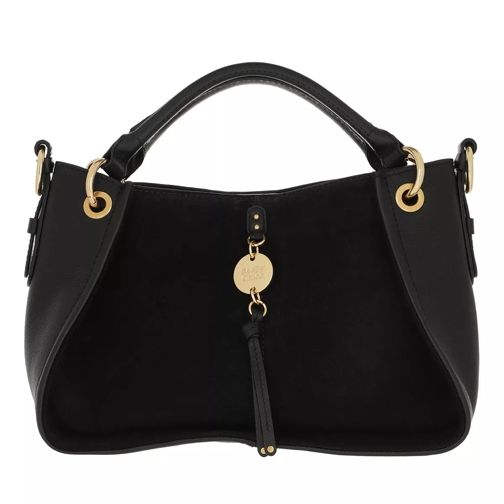 See By Chloé Luce Shoulder Bag Suede Black Rymlig shoppingväska