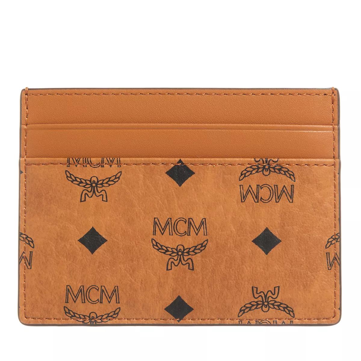 MCM Aren Visetos Card Case Mini Cognac | Card Case