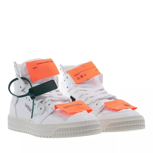 Off-White 3.0 Off Court Leather White Orange High-Top Sneaker