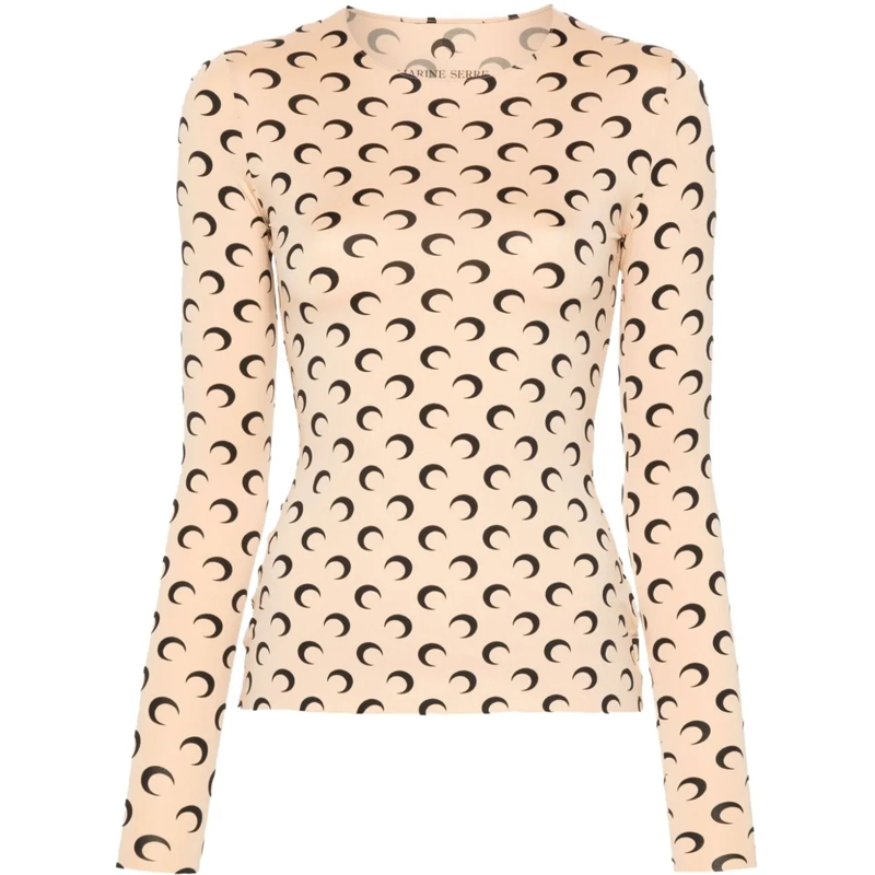 Marine Serre Top Top Beige beige