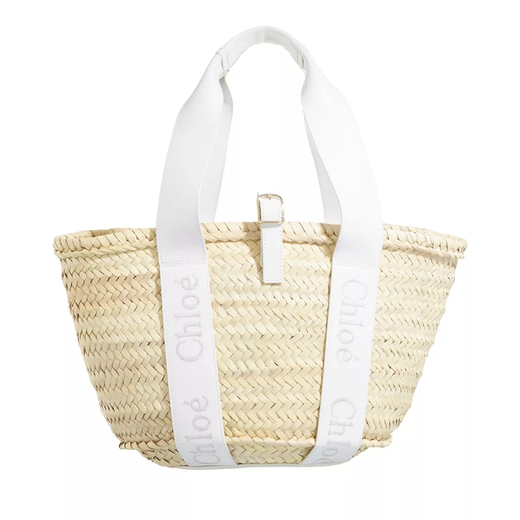 Chloe basket bag online white