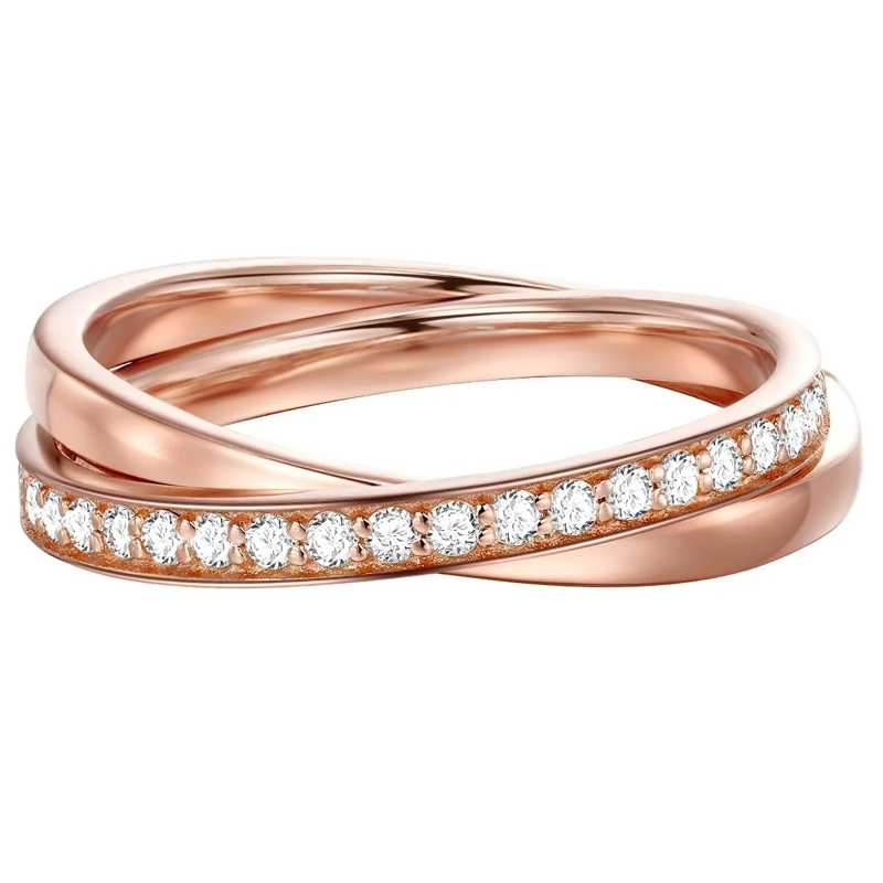 Glanzstücke München Ring Sterling Silber Ring Zirkonia rosegold