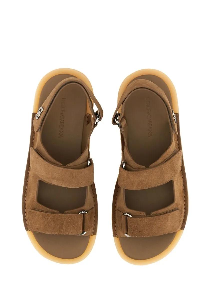 Thumbnail - Dolce&Gabbana Loafer - Suede Sandal - Gr. 41 (EU) - in Braun - für Damen