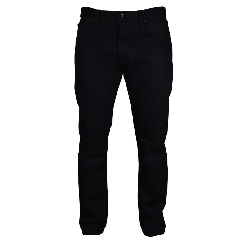Off-White Jeans Straight-Cut Black Jeans With Diagonal Stripes Black