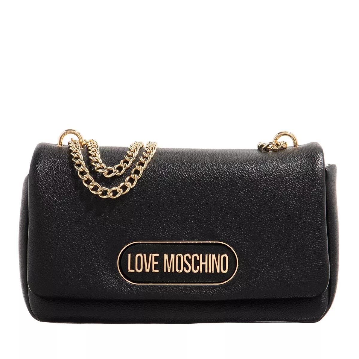 Love Moschino Borsa Rectangular Plaque Pu Nero | Crossbody Bag 