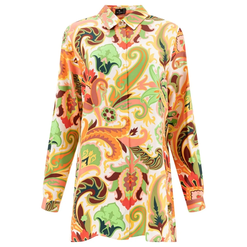 Etro Overhemd Silk Paisley Shirt Multicolor