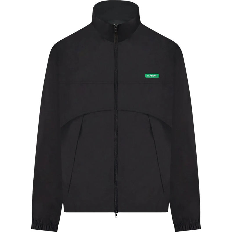 Flâneur Doudoune Badge Track Jacket | Black schwarz