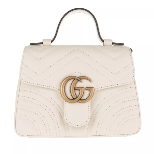 Gucci GG Marmont Mini Top Handle Bag Mystic White Satchel