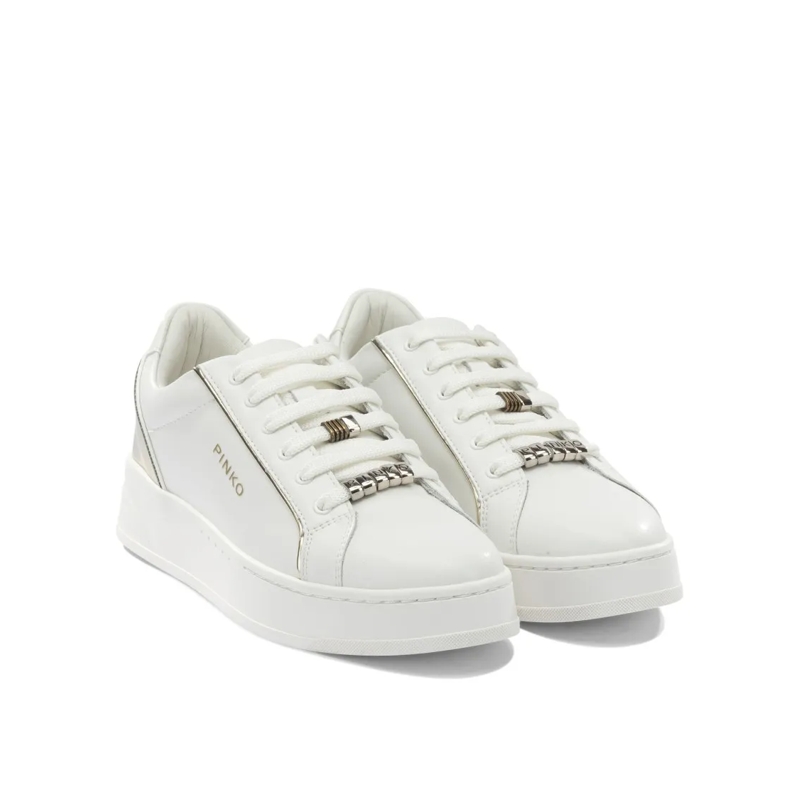 Pinko Low-Top-Sneaker Smooth Leather Low-Top Sneakers White