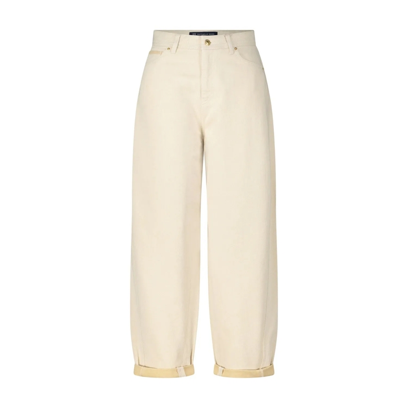 Raffaelo Rossi Jeans 7/8 Paperbag Wide Leg Hose Hanni Beige