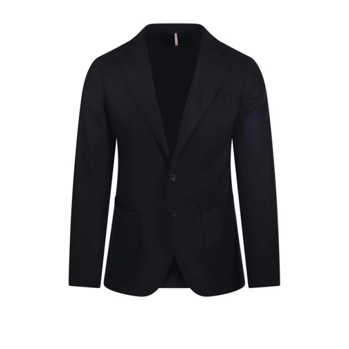 SANTANIELLO Blazer Classic Tailored Blazer With Notched Lapel Black