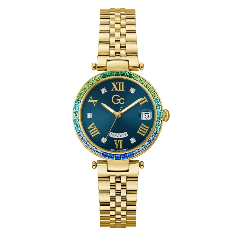 GC Automatikuhr Quarz Analog Uhr Gc Flair Crystal gold