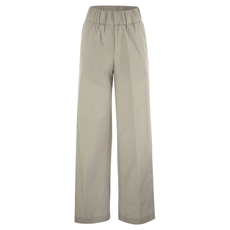 Peserico  Trousers In Lightweight Technical Cotton Canvas Grey