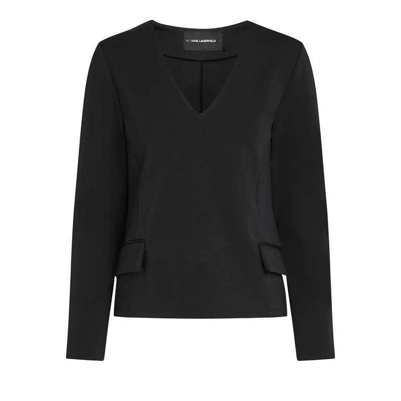 Karl Lagerfeld  Sweatshirt mit Metalldetail Sweatshirt schwarz