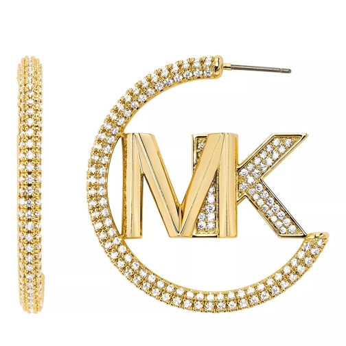 Michael Kors 14K Gold-Plated Statement Logo Hoop Earrings Gold Creole