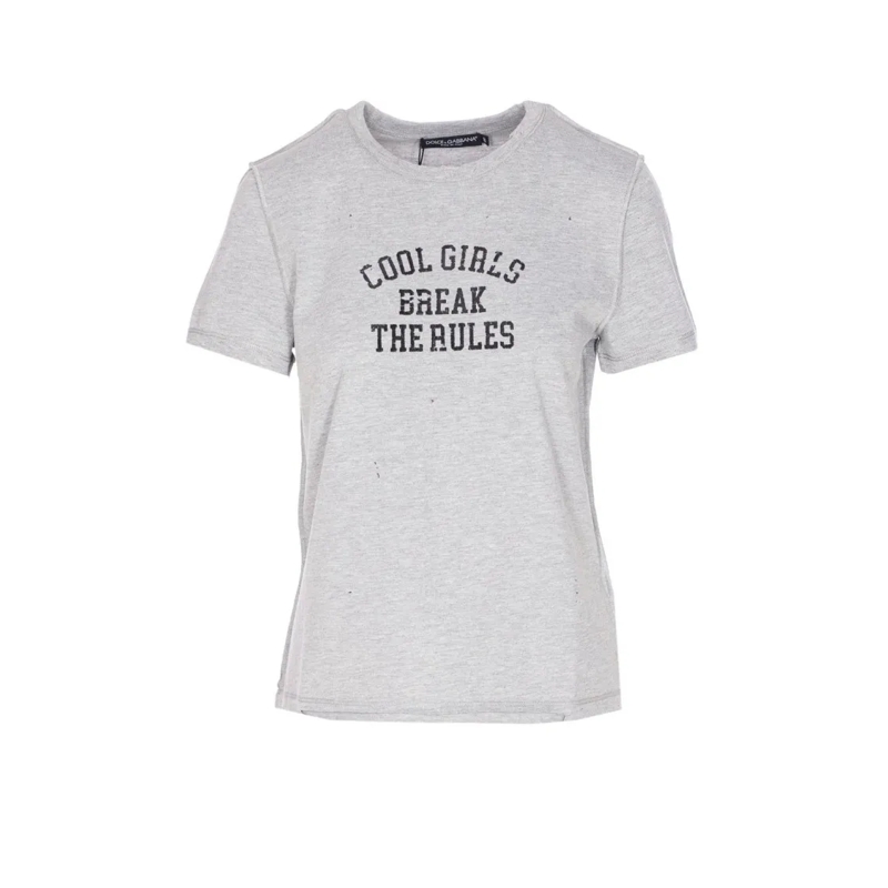 Dolce&Gabbana T-Shirt Cool Girls Brake The Rules T-Shirt – Grey Grey