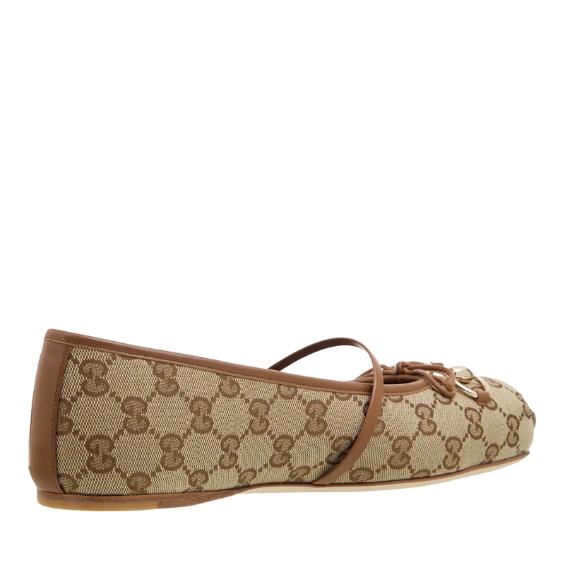 Gucci Ballerinas Horsebit GG Ballet Flats Beige(Image 4)