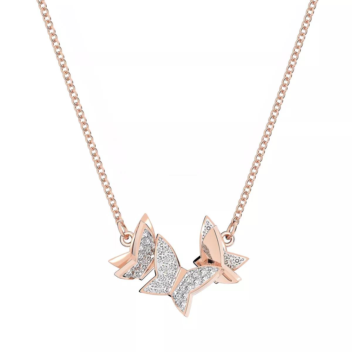 Swarovski Lilia Butterfly rose goldtone plated Collier court