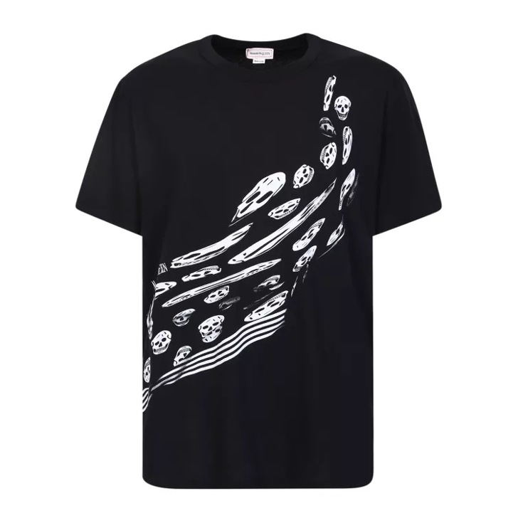 black mcqueen t shirt