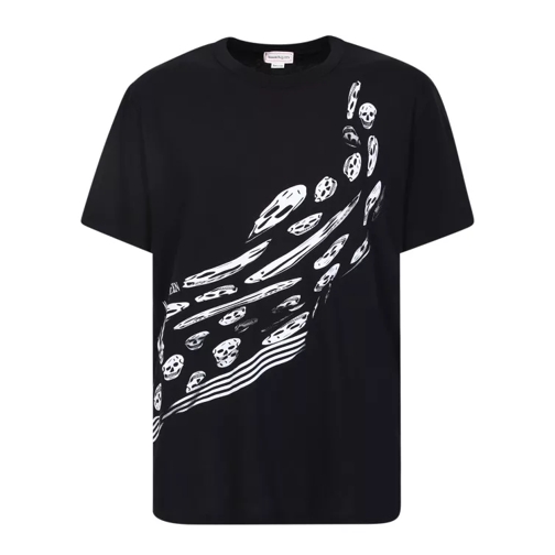 Alexander McQueen Black Cotton Printed T-Shirt Black 