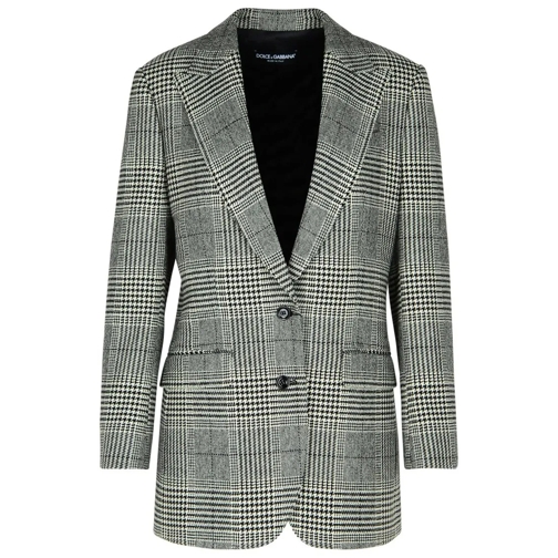 Dolce&Gabbana Grey Virgin Wool Blend Blazer Grey Blazer