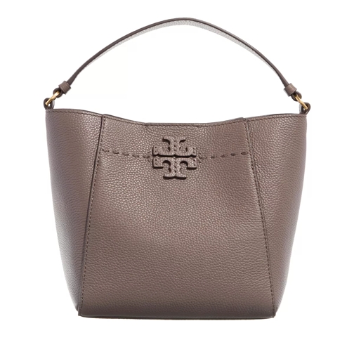 Tory Burch McGraw Small Bucket Bag Silver Maple Buideltas