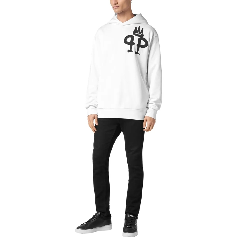Philipp Plein Top Hoodie King Plein weiss(Image 4)