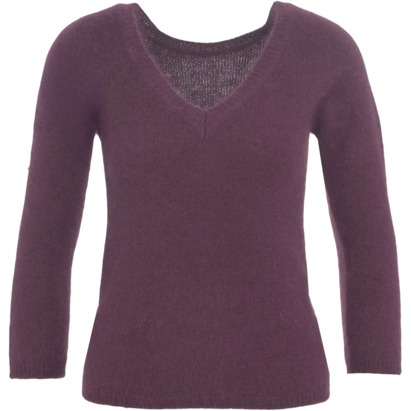 Roberto Collina  Knitted Sweater with V-Neck rot