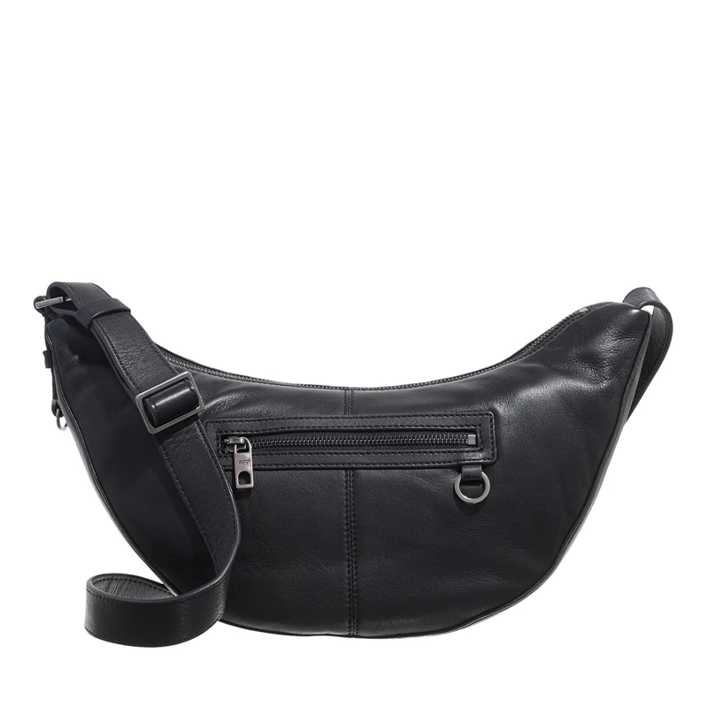Liebeskind Berlin Shoulder Bag Moon With Zips Sheep Natural Black