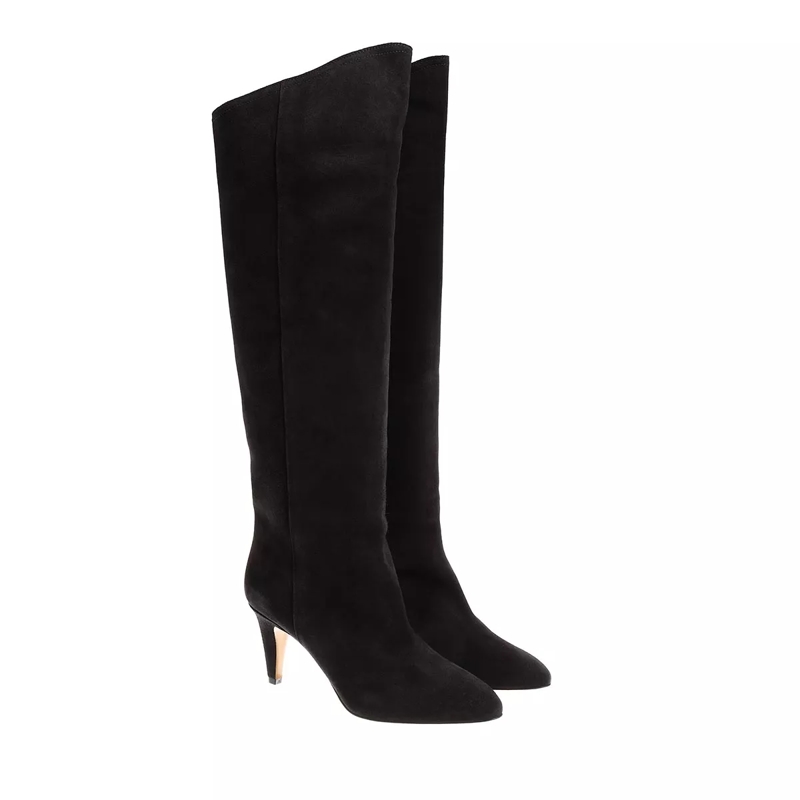 Isabel Marant Stiefel Lispa Heeled Boots Suede Faded Black