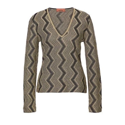 Missoni Chemises V-Neck Sweater S91LJ Black/Gold