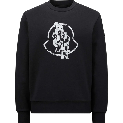 Moncler  Cotton Logo Sweatshirt schwarz