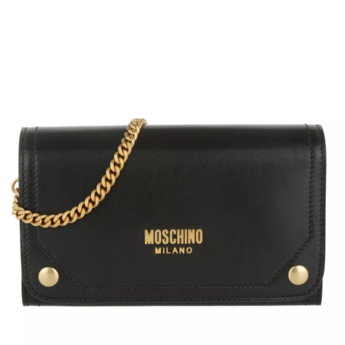 Moschino Chain Wallet Logo Black Wallet On A Chain