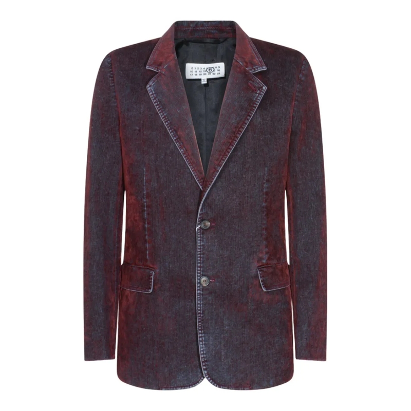 MM6 Maison Margiela Blazer Tailored Casual Jacket With Notched Lapel Black