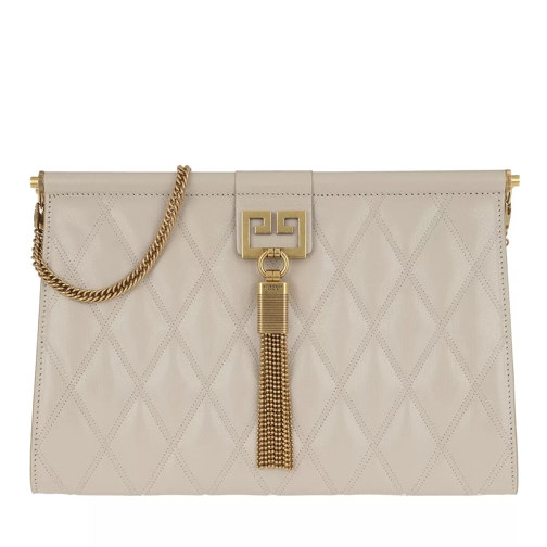 Givenchy GEM Bag Medium Diamond-Pattern Quilted Leather Natural Borsetta a tracolla
