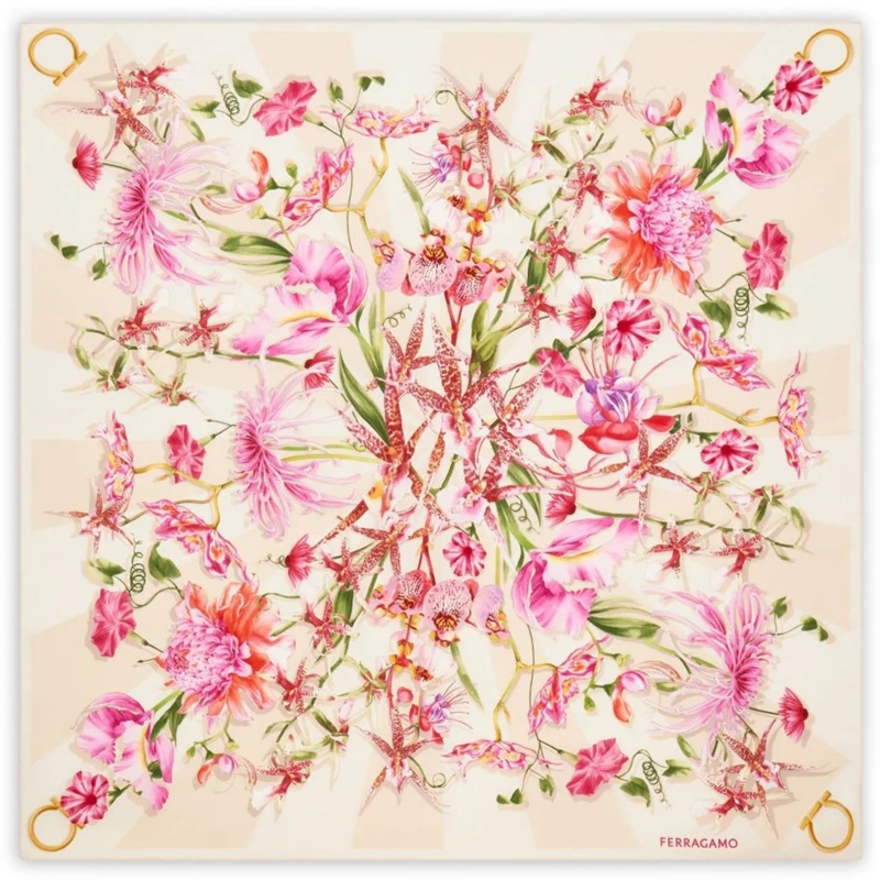 Salvatore Ferragamo Wollschal Scarfs Pink rose