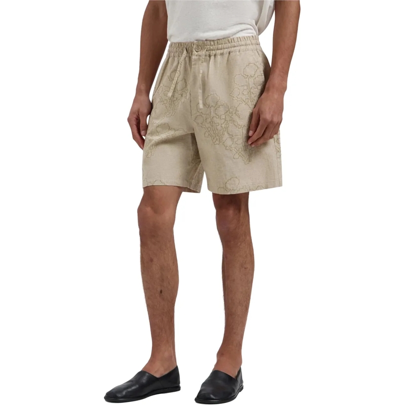 ØLÅF Shorts Olaf Embroidered Flower Shorts Shorts Beige M25040 beige(Image 3)