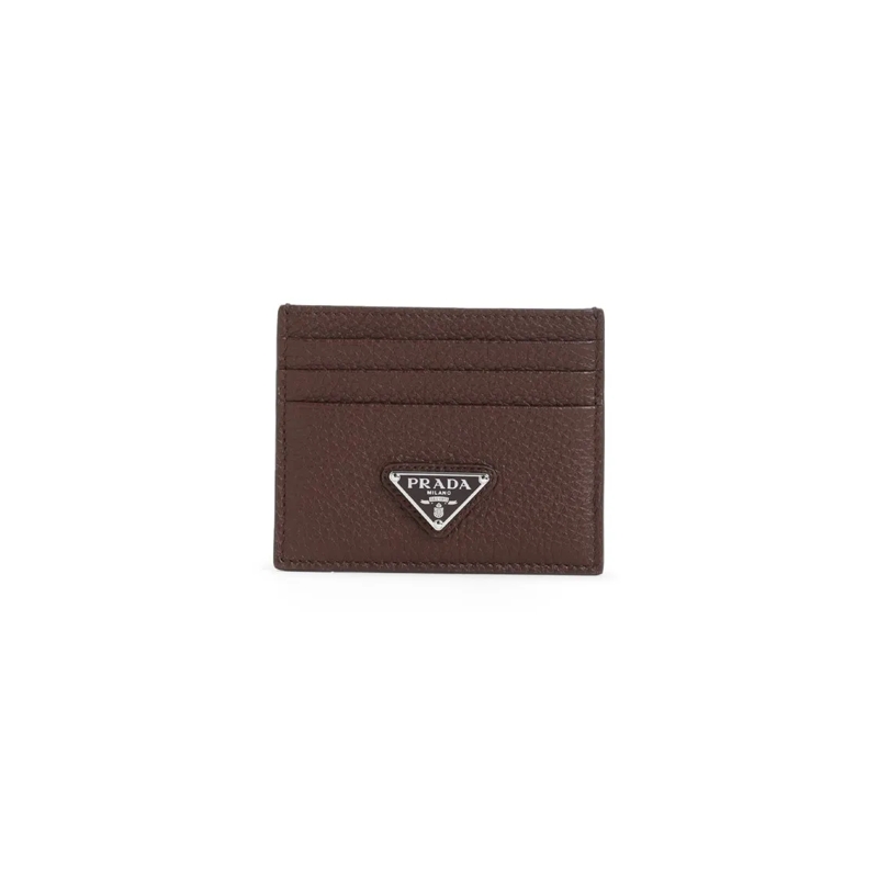 Prada Porte-monnaie Brown Calf Leather Cardholder Brown