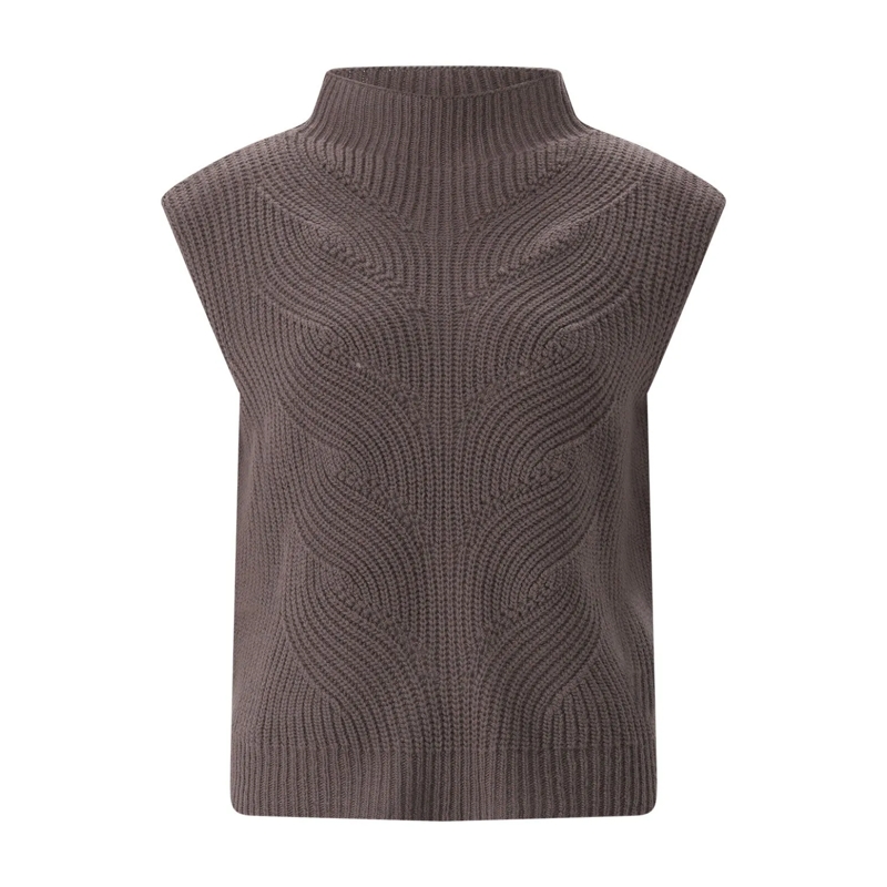 Herno Pullover Pullunder aus reiner Wolle braun