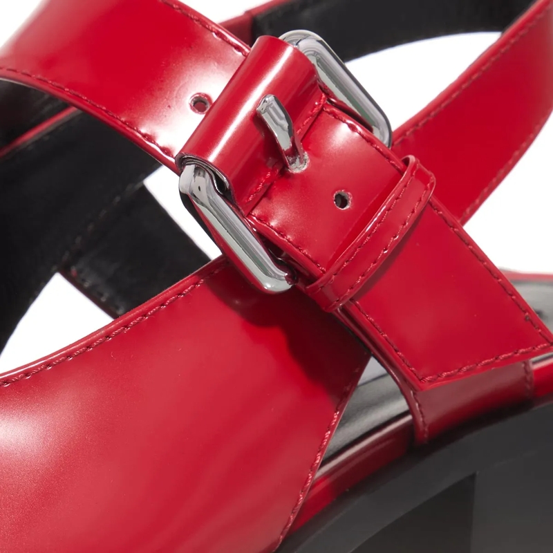 Moschino Mary Janes Big Buckles Rosso(Image 5)