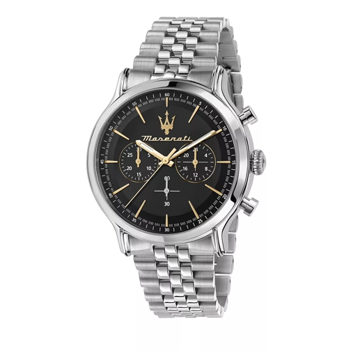 Maserati Watch Epoca 42mm Chr Black and Silver Chronograph