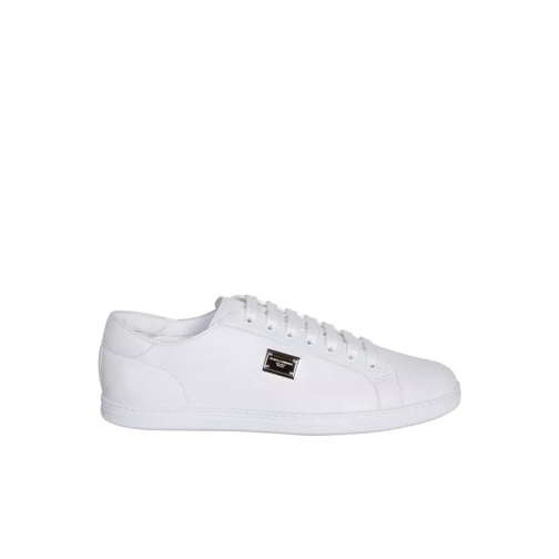 Dolce&Gabbana White Front Lace-Up Sneakers White Low-Top Sneaker