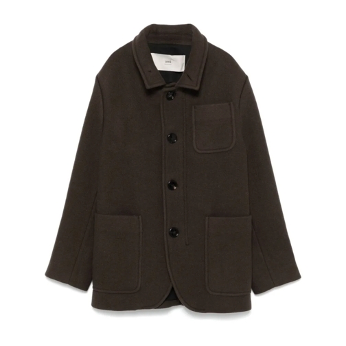 AMI Paris  Wool Coat Brown