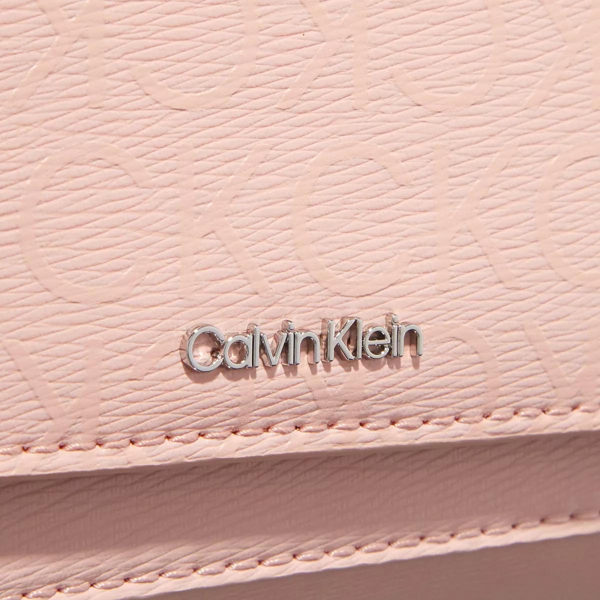 Calvin Klein RELOCK SHOULDER BAG MONO - Handbag - café au lait/pink 